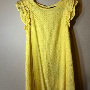 Polo Ralph Lauren Children’s Size 16 Yellow A-Line Ruffle-sleeve dress